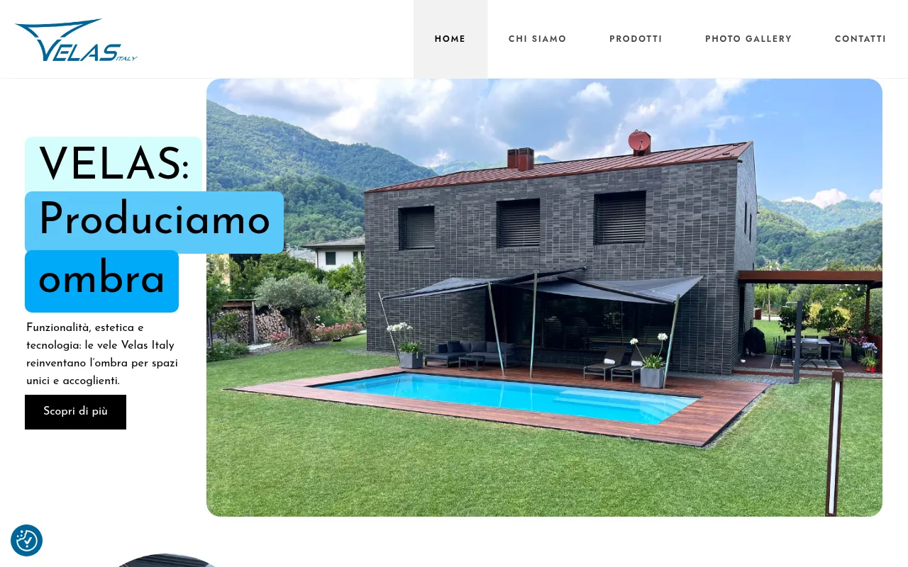 Velas Italy — anteprima della vera homepage