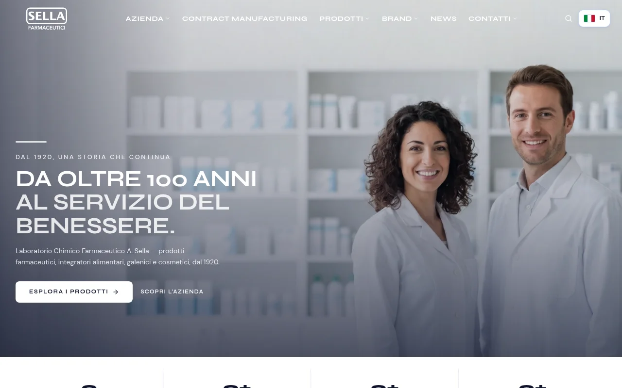 Sella Farmaceutici — anteprima della vera homepage